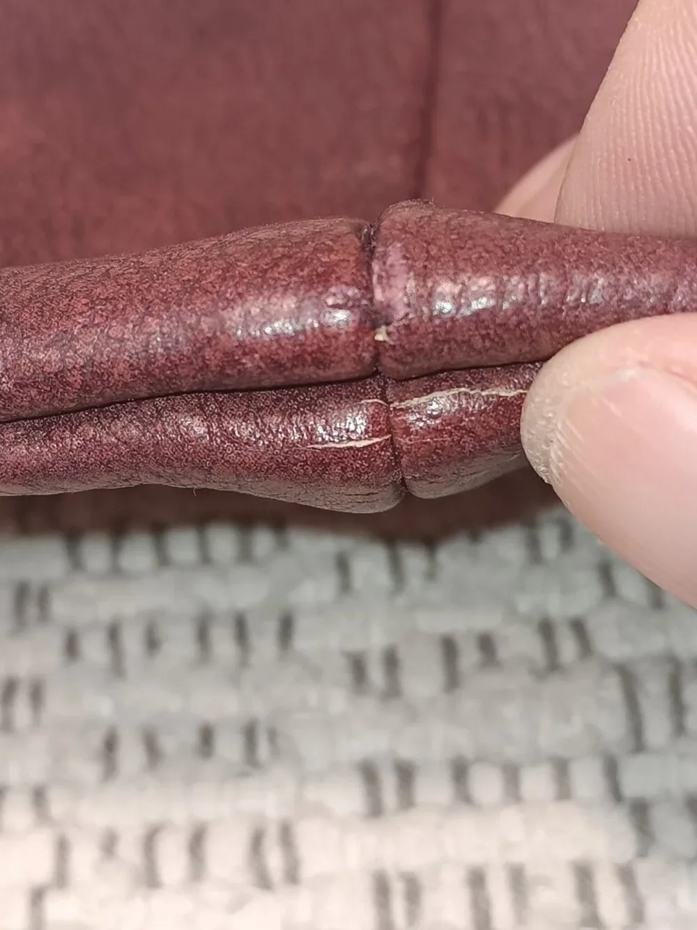 Wilsons Leather Burgundy Cashwrap Distressed Wristlet Coin Purse Clutch